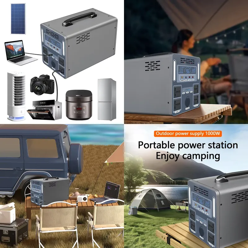 Portable Power Station 1000W Pure Sine - Générateur solaire portable 1500W, centrale électrique