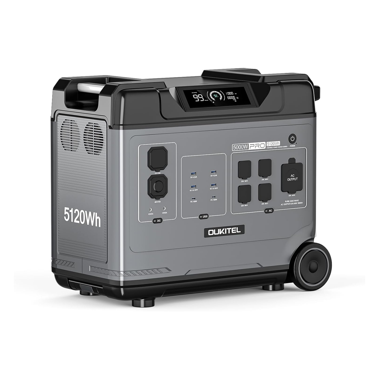 Solar Generator 3000W - Générateur solaire portable 120V/240V, centrale électrique,