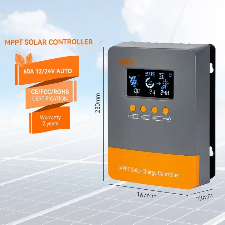 Mppt Solar Charge Controller 60A - PowMr chargeur de batterie solaire haute