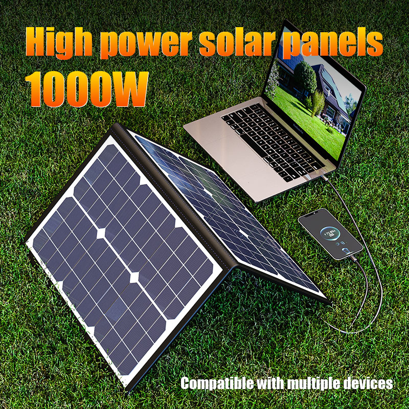 Portable Power Station 1000W Pure Sine - Kit de panneaux solaires pliables portables