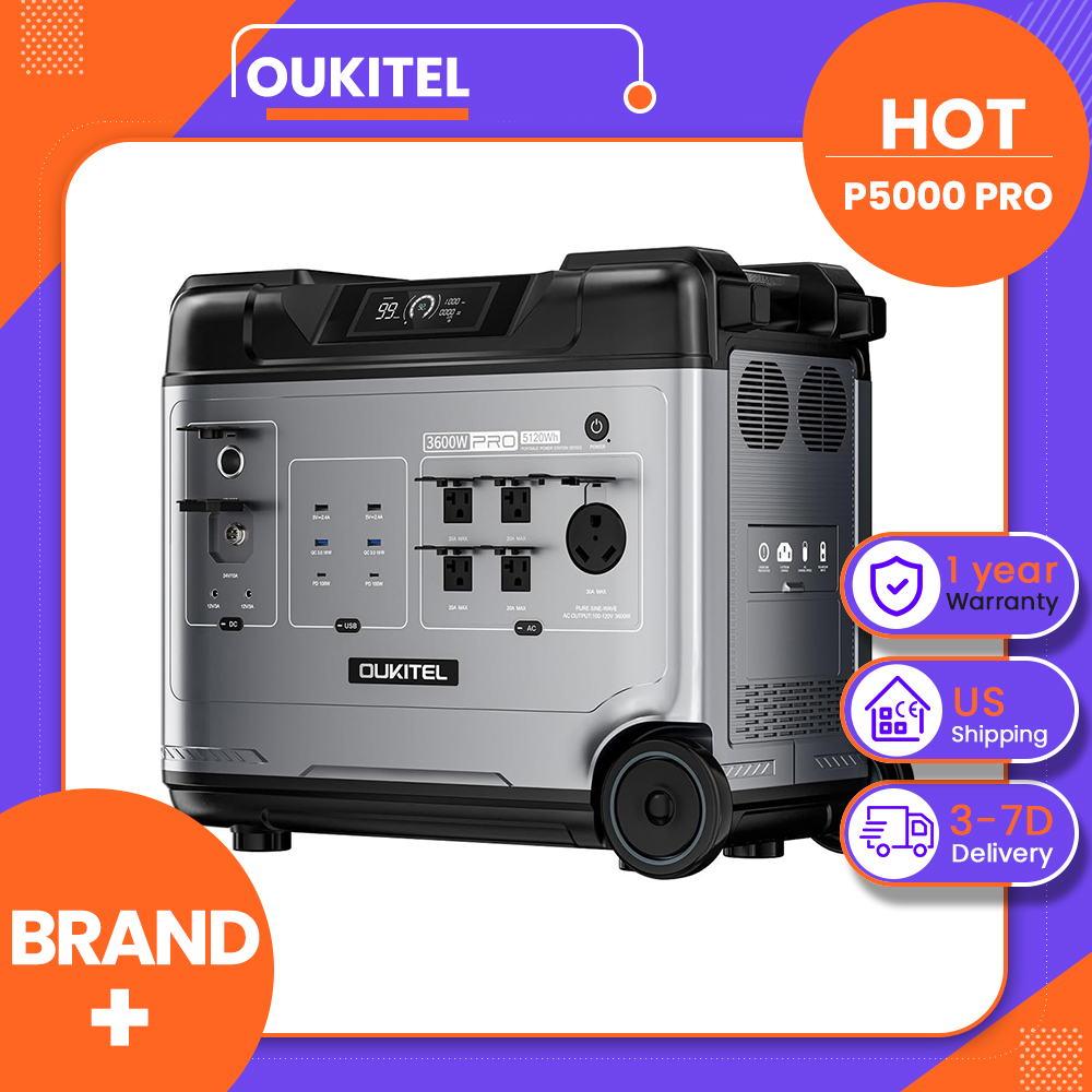 Portable Power Station 1000W Pure Sine - Station d'alimentation portable OUKITEL P5000 Pro,