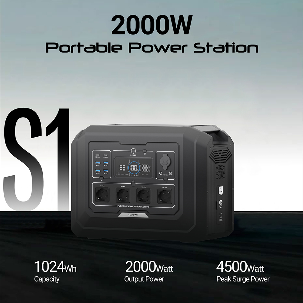 SOUOP S1 2000W Union européenn - Portable Power Station 2000W Lifepo4 avis et prix