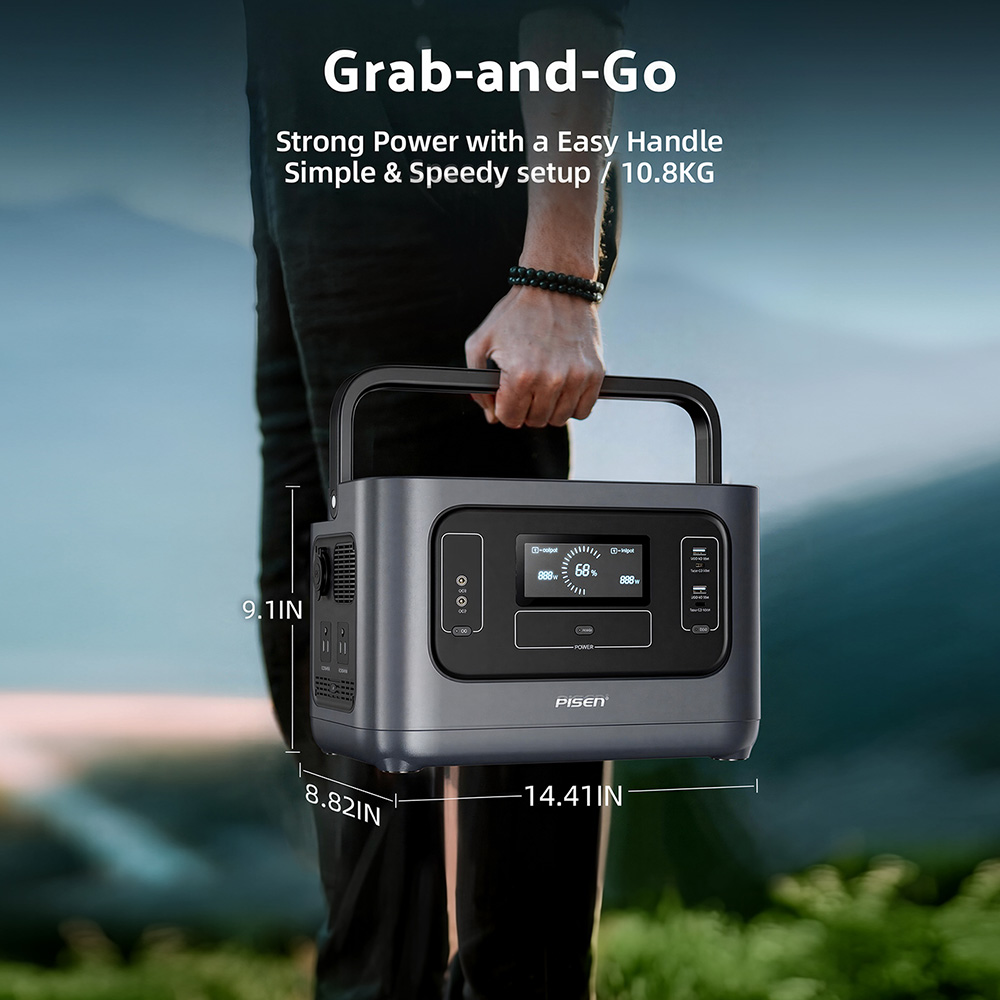 Générateur solaire PISEN 1000W - Portable Power Station 1000W Pure Sine avis et prix