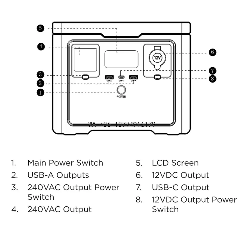 wmwmnu Batterie Lifepo4 600W d - Portable Power Station 600W Ups avis et prix