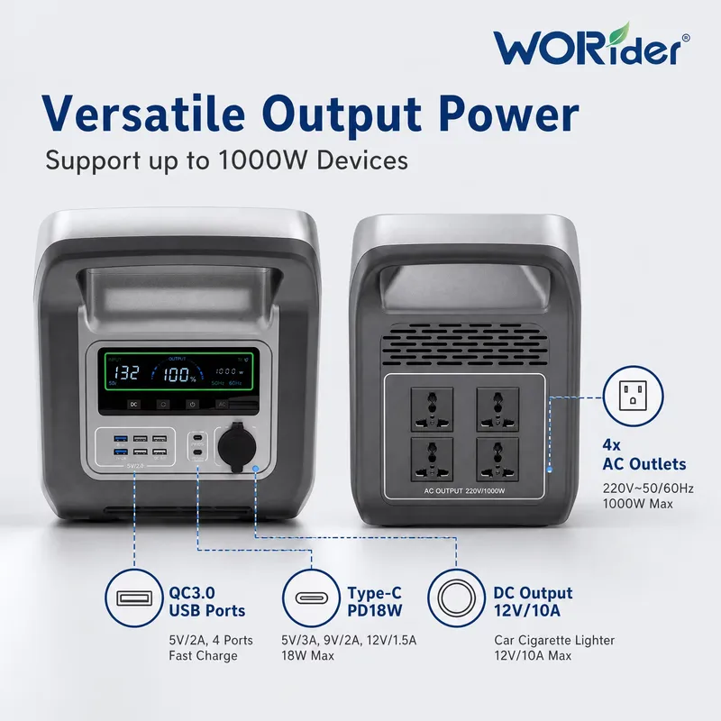 Station d'alimentation portabl - Portable Power Station 1000W Pure Sine avis et prix