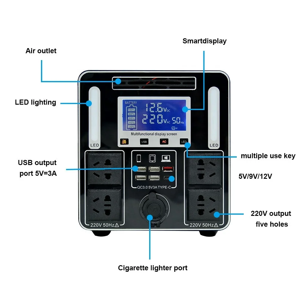 1000W 1200W prises ca/cc batte - Portable Power Station 1000W avis et prix