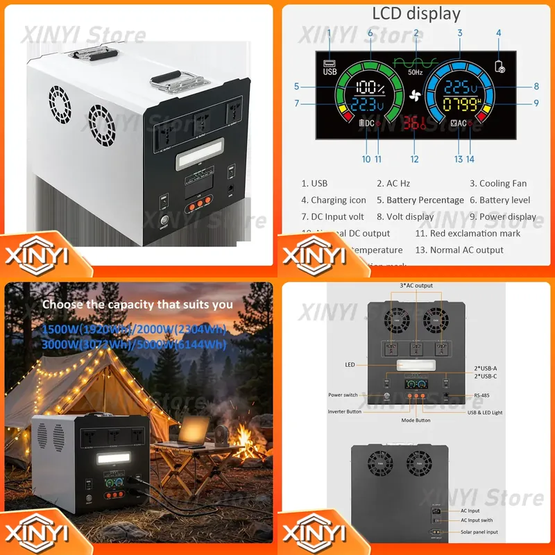 Station d'alimentation portabl - Portable Power Station 2000W Lifepo4 avis et prix