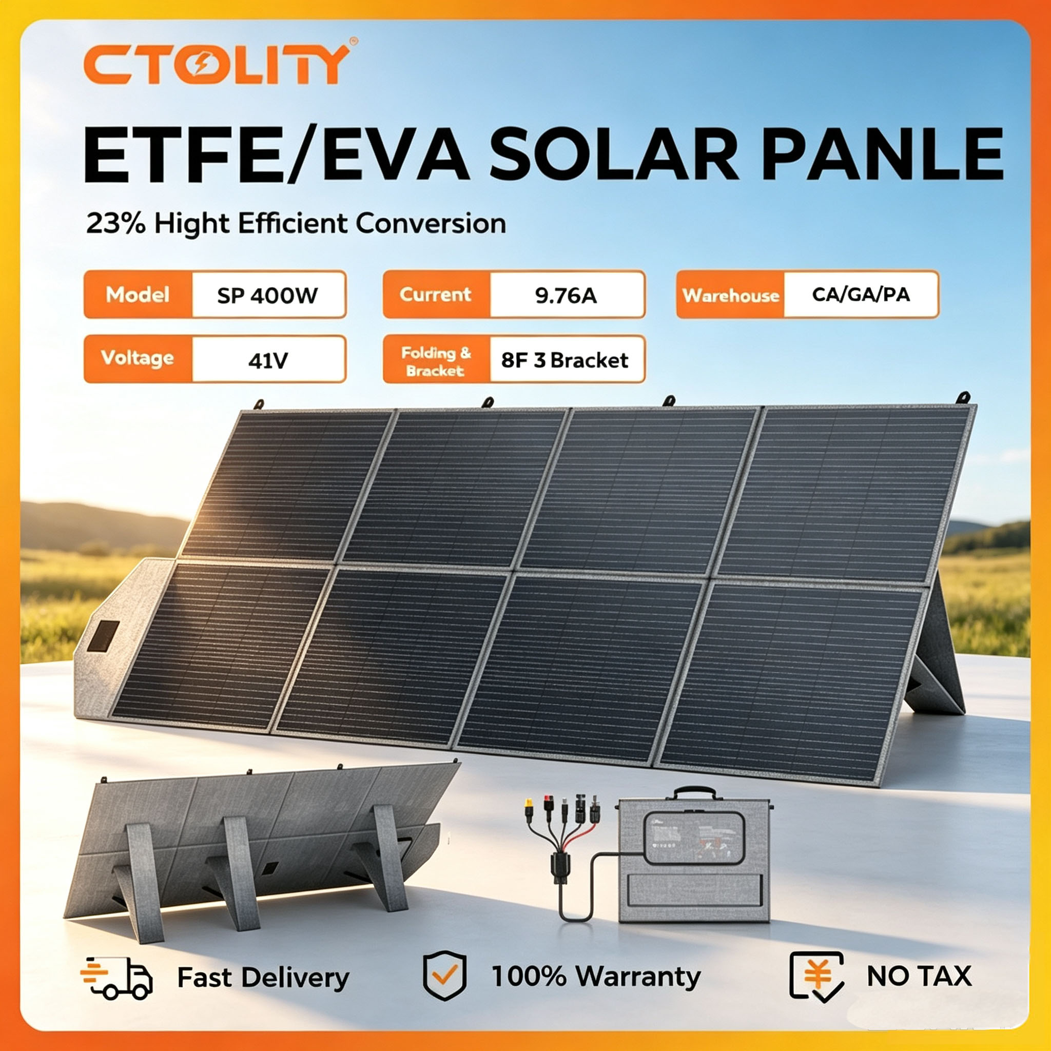 CTOLITY Kit solaire portable 4 - Solar Generator Kit 400W Complete avis et prix