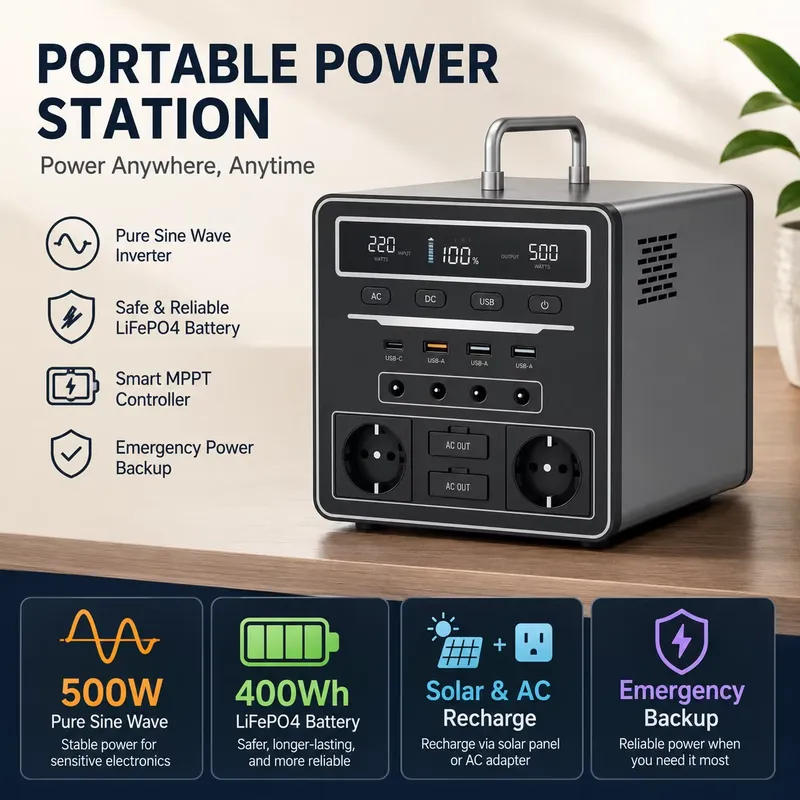 Nouvelle station d'alimentatio - Portable Power Station 500W avis et prix