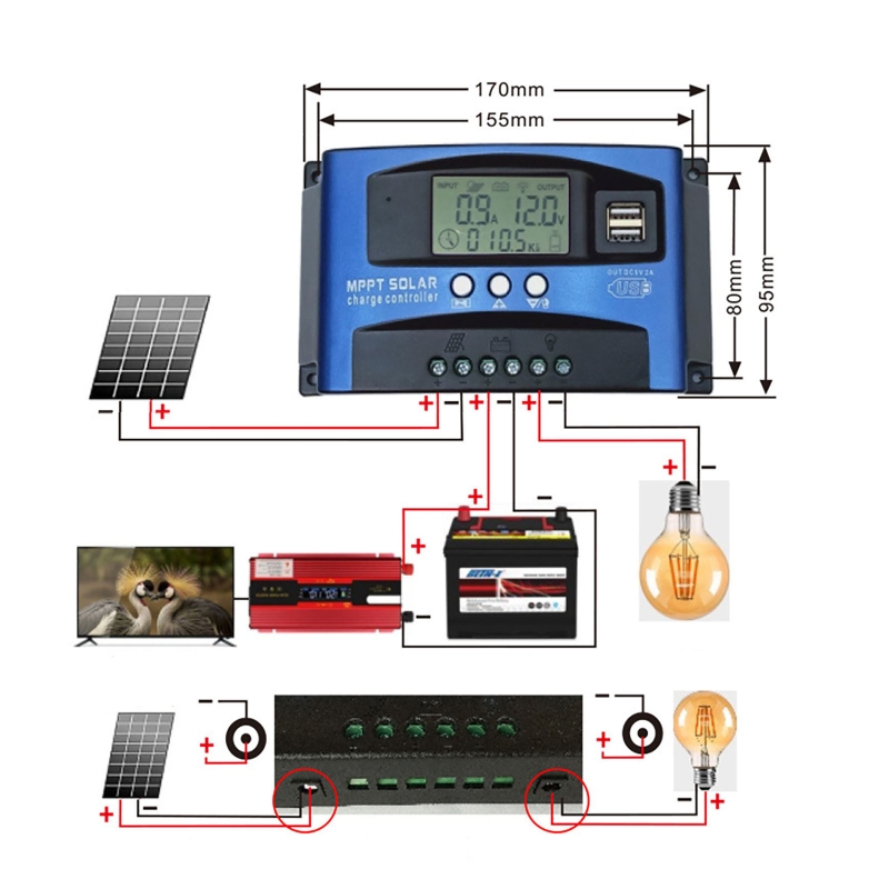 Contrôleur de Charge solaire M - Mppt Solar Charge Controller 60A avis et prix