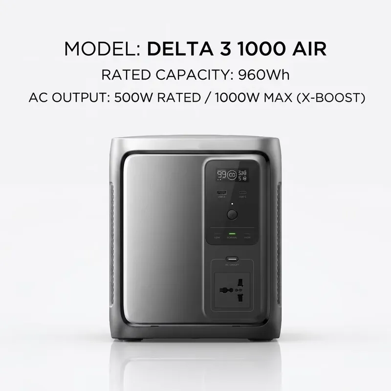 DELTA 3 1000, station d'alimen - Portable Power Station 1000W Pure Sine avis et prix