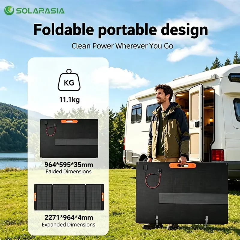 Panneau solaire pliable 200W 3 - Solar Panel 200W Portable Foldable avis et prix