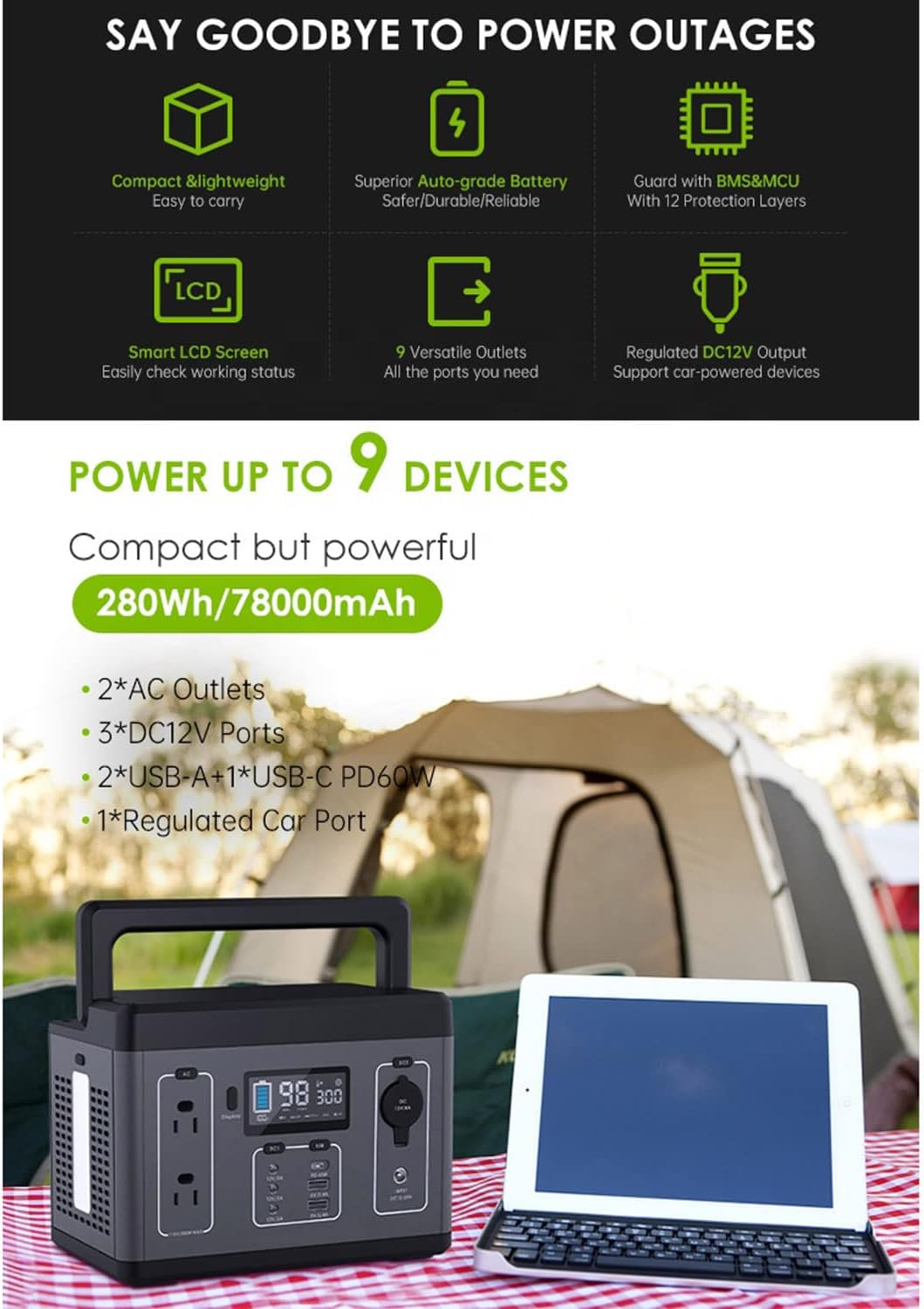 Centrale électrique portable d - Portable Power Station 500W avis et prix
