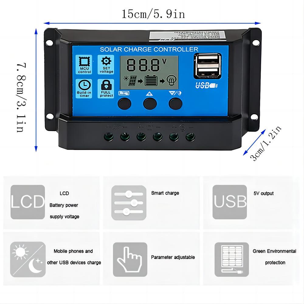 Contrôleur de charge de pannea - Mppt Solar Charge Controller 60A avis et prix