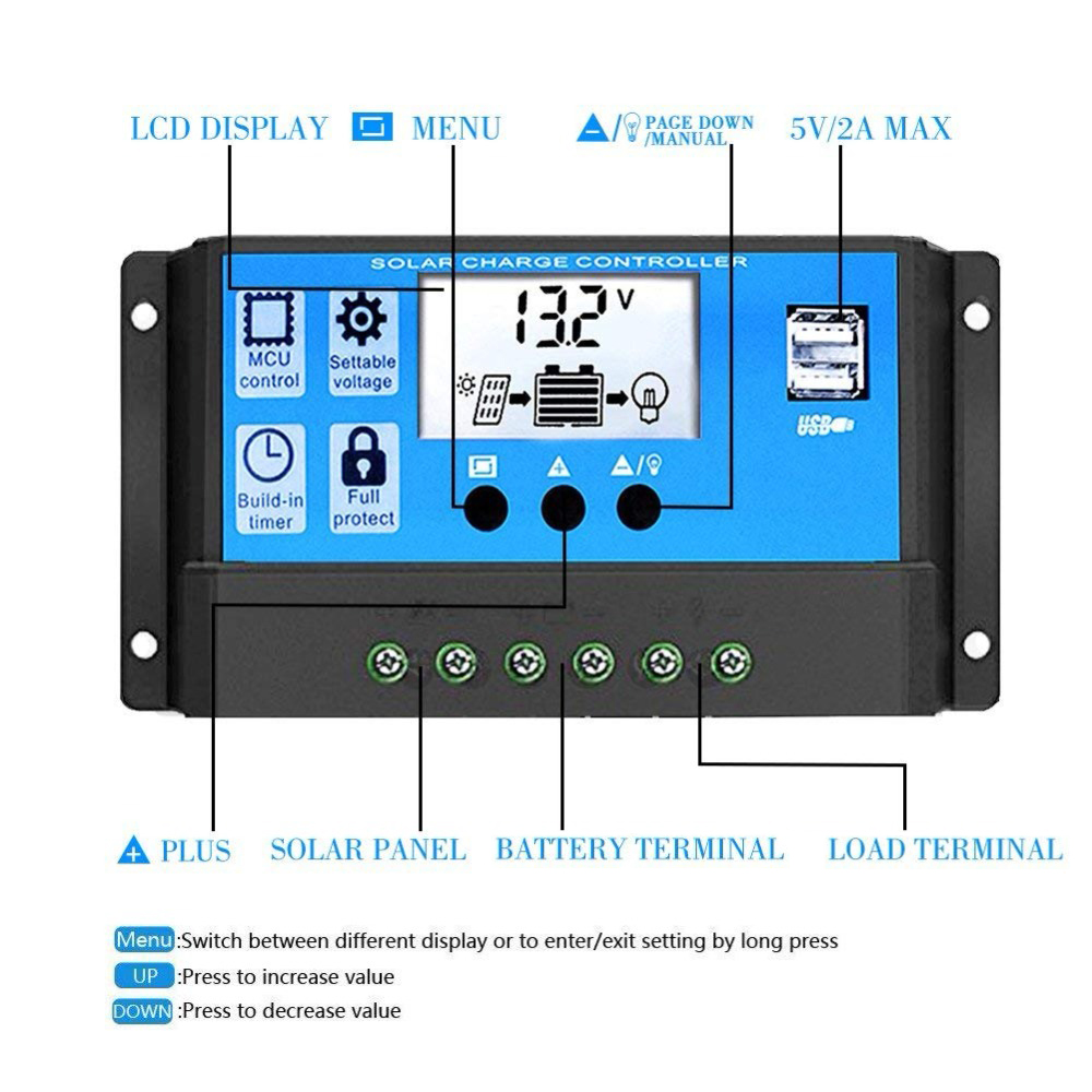 Contrôleur de charge de pannea - Mppt Solar Charge Controller 60A avis et prix