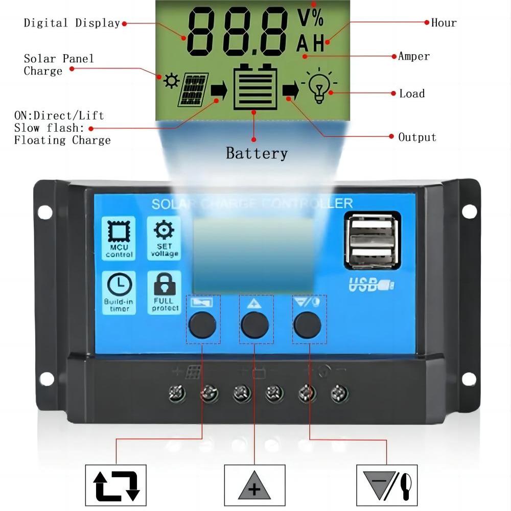 Contrôleur de charge de pannea - Mppt Solar Charge Controller 60A avis et prix