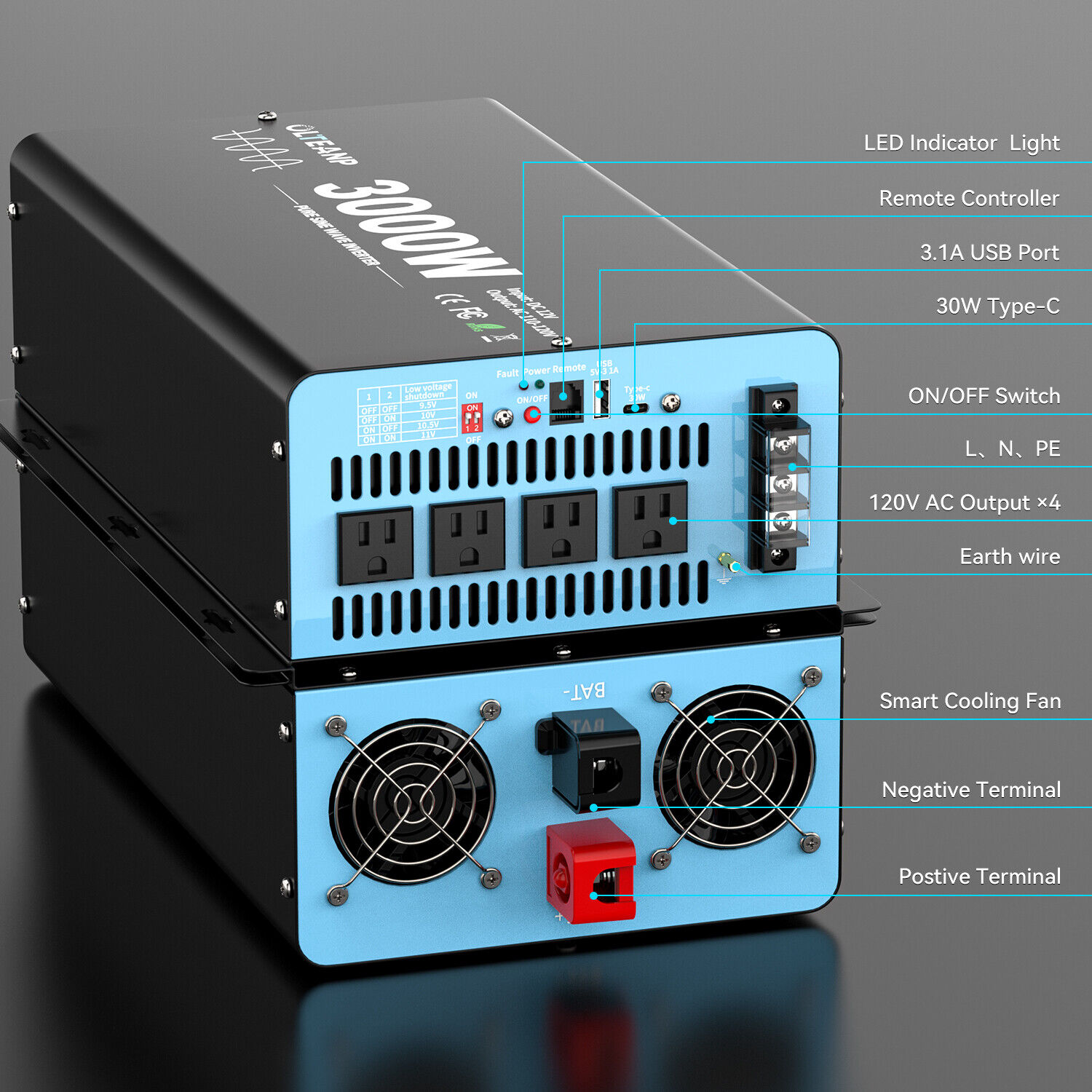 Onduleur de puissance à onde s - Solar Generator 3000W avis et prix